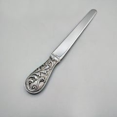 XXI Century Italian Baroque Style Sterling Silver Letter Opener