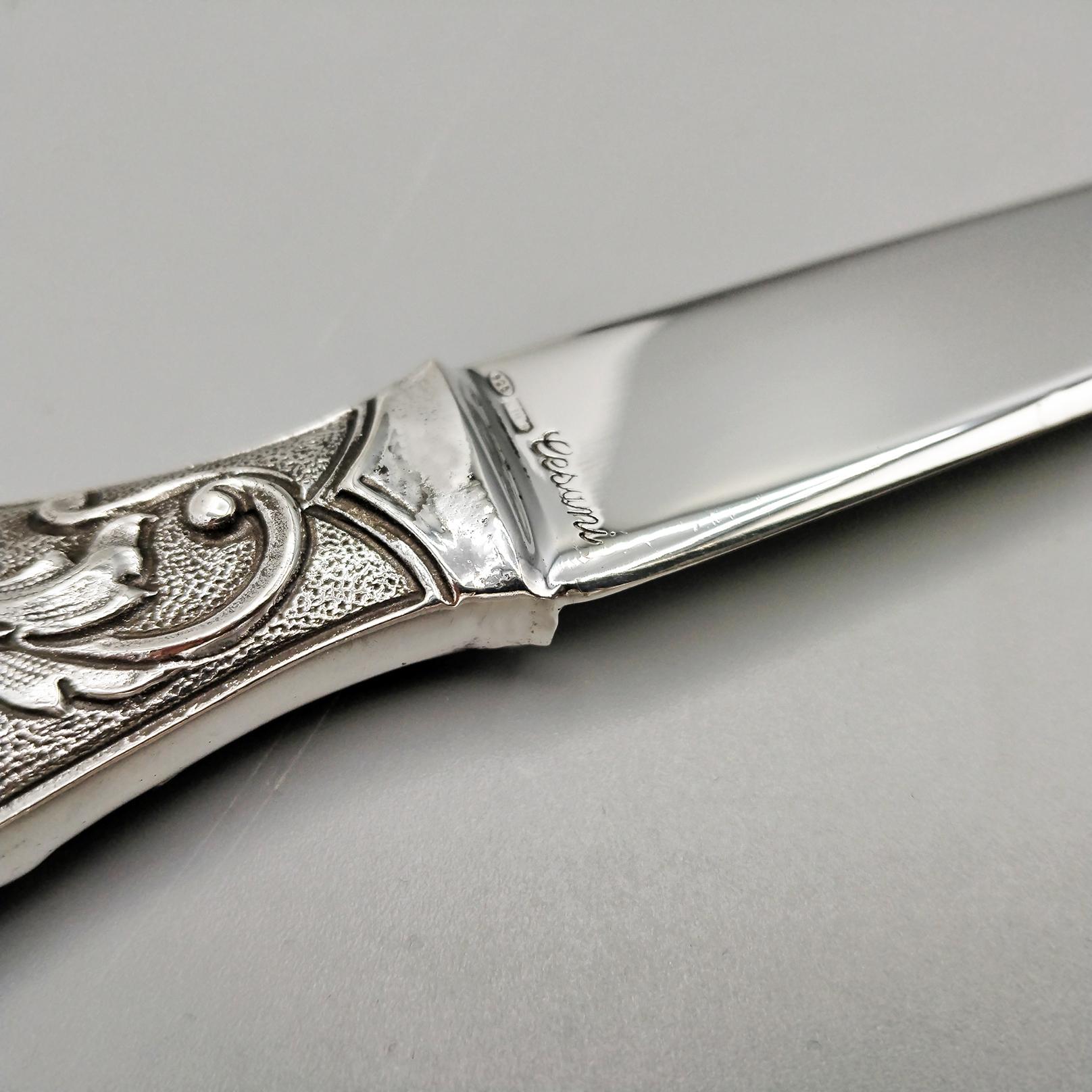 Italian Ouvre-lettres en argent sterling de style baroque italien du XXIe siècle en vente