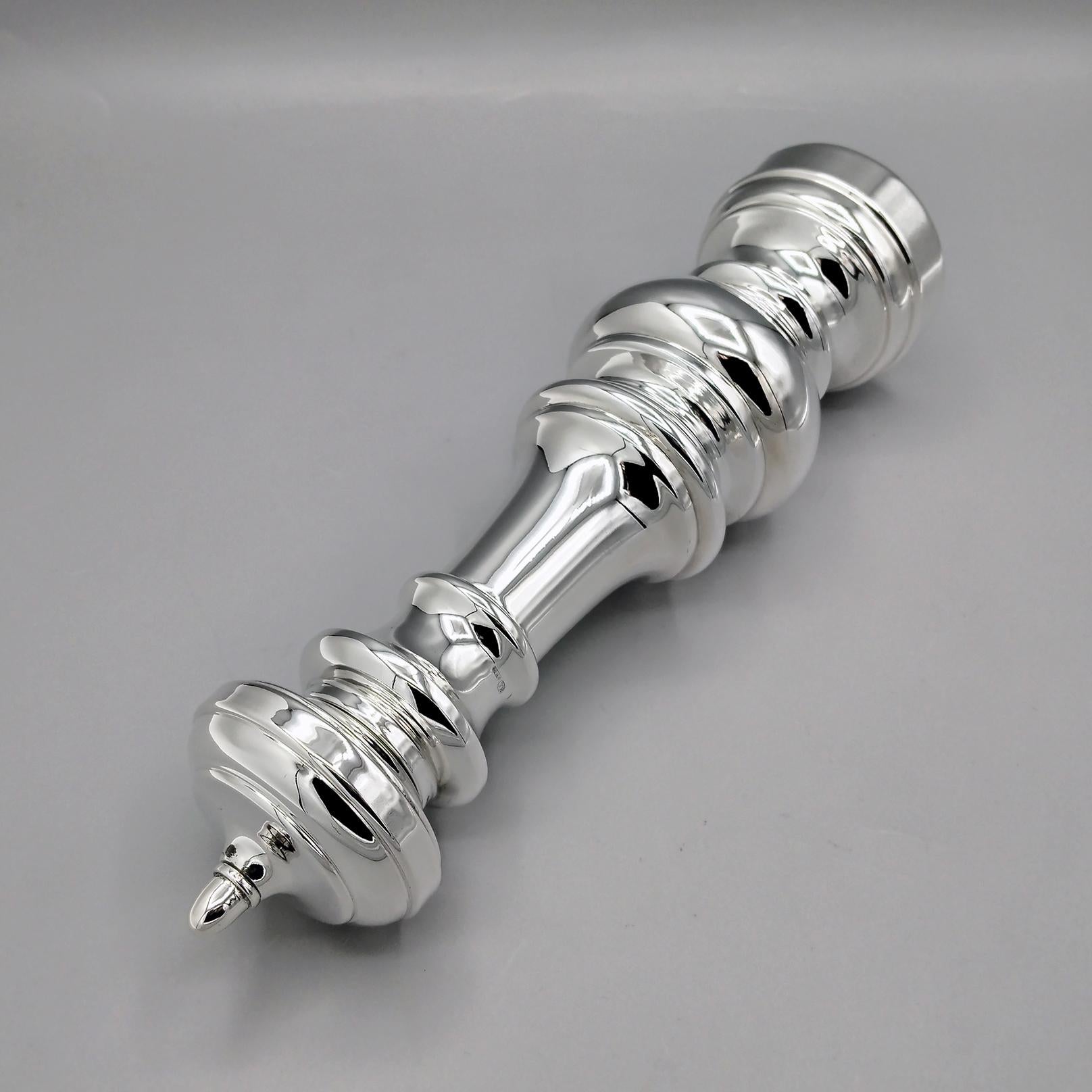 Molinillo de pimienta italiano del siglo XXI en plata 800 Late 20th Century en venta