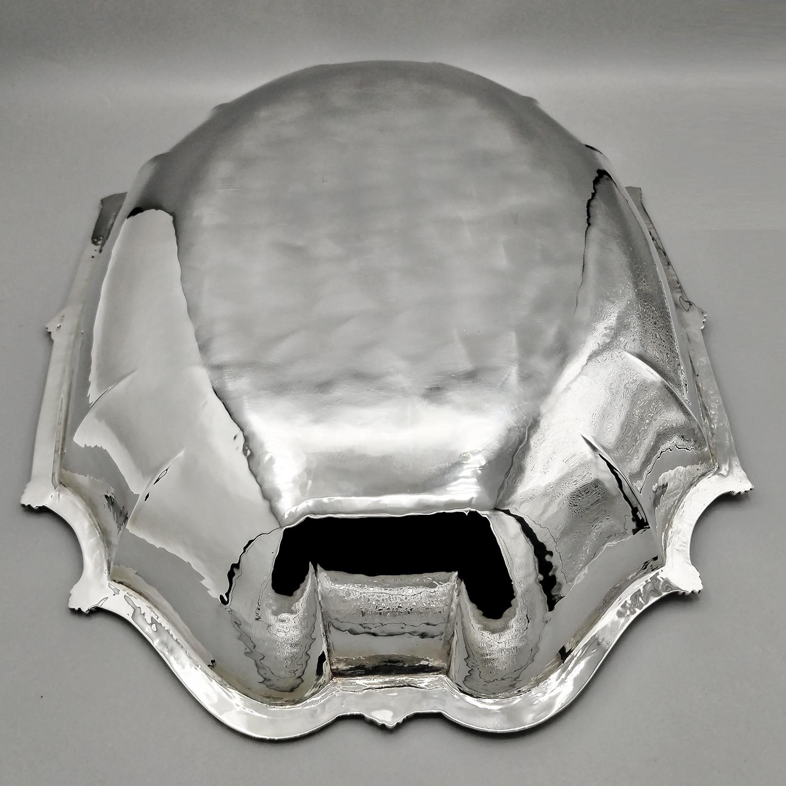 XXI Century Italian Solid 800 Silver Centerpiece Queen Ann Style For Sale 2