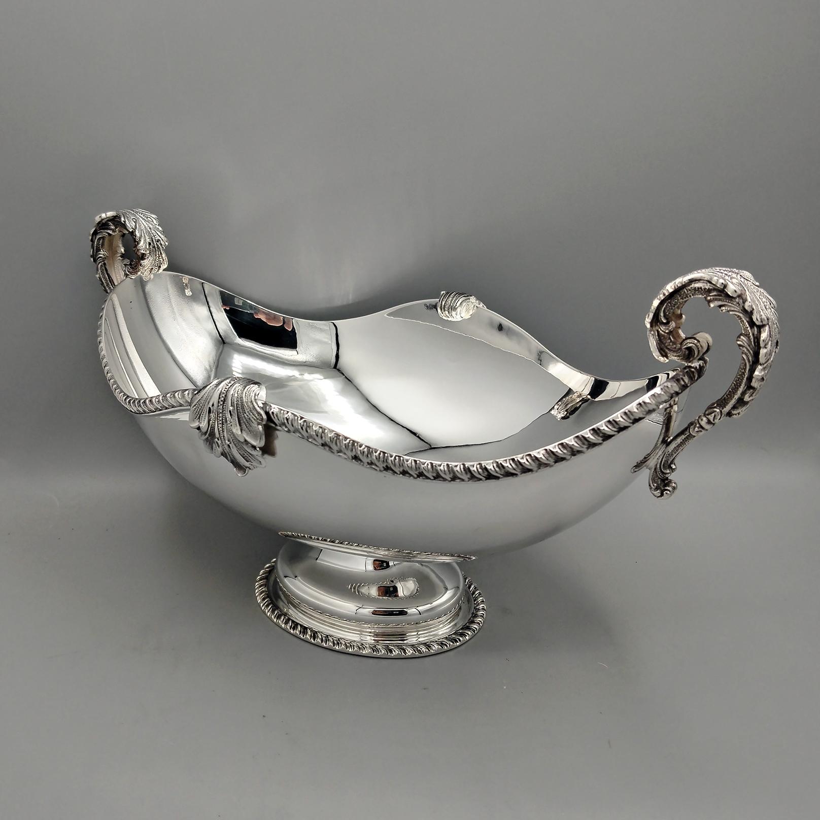Regina Anna XXI Century Italian solid 800 silver Jatte Queen Ann style in vendita