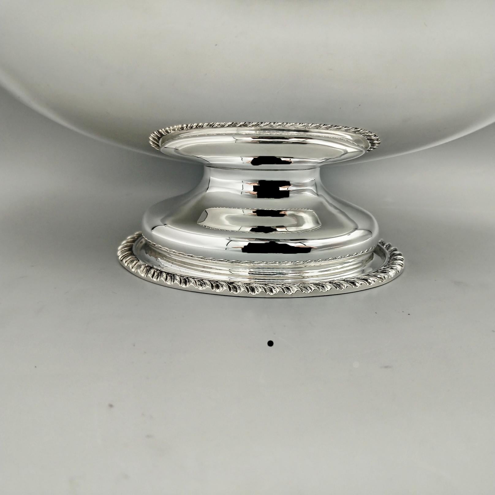 Forgiato XXI Century Italian solid 800 silver Jatte Queen Ann style in vendita