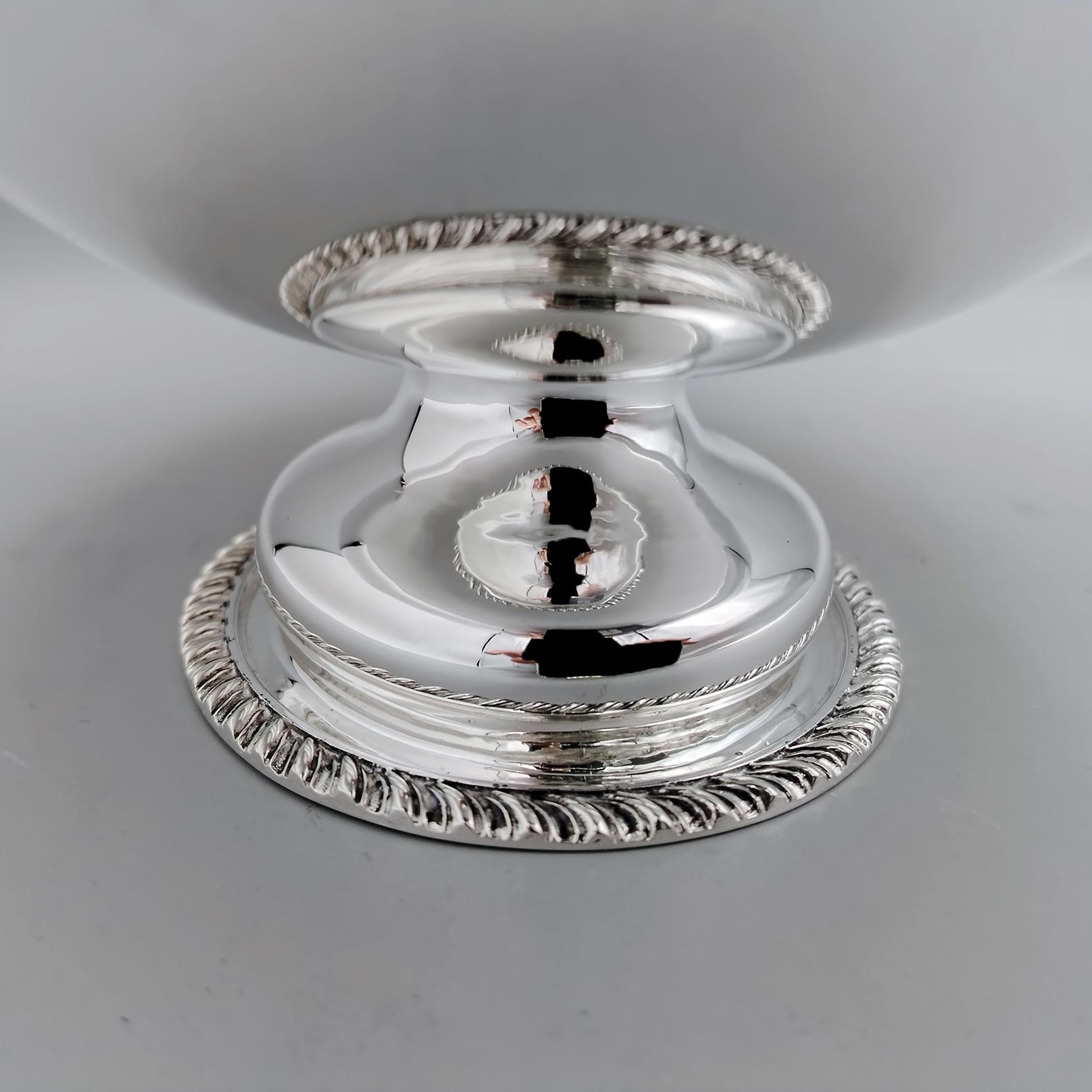XXI Century Italian solid 800 silver Jatte Queen Ann style in vendita 1