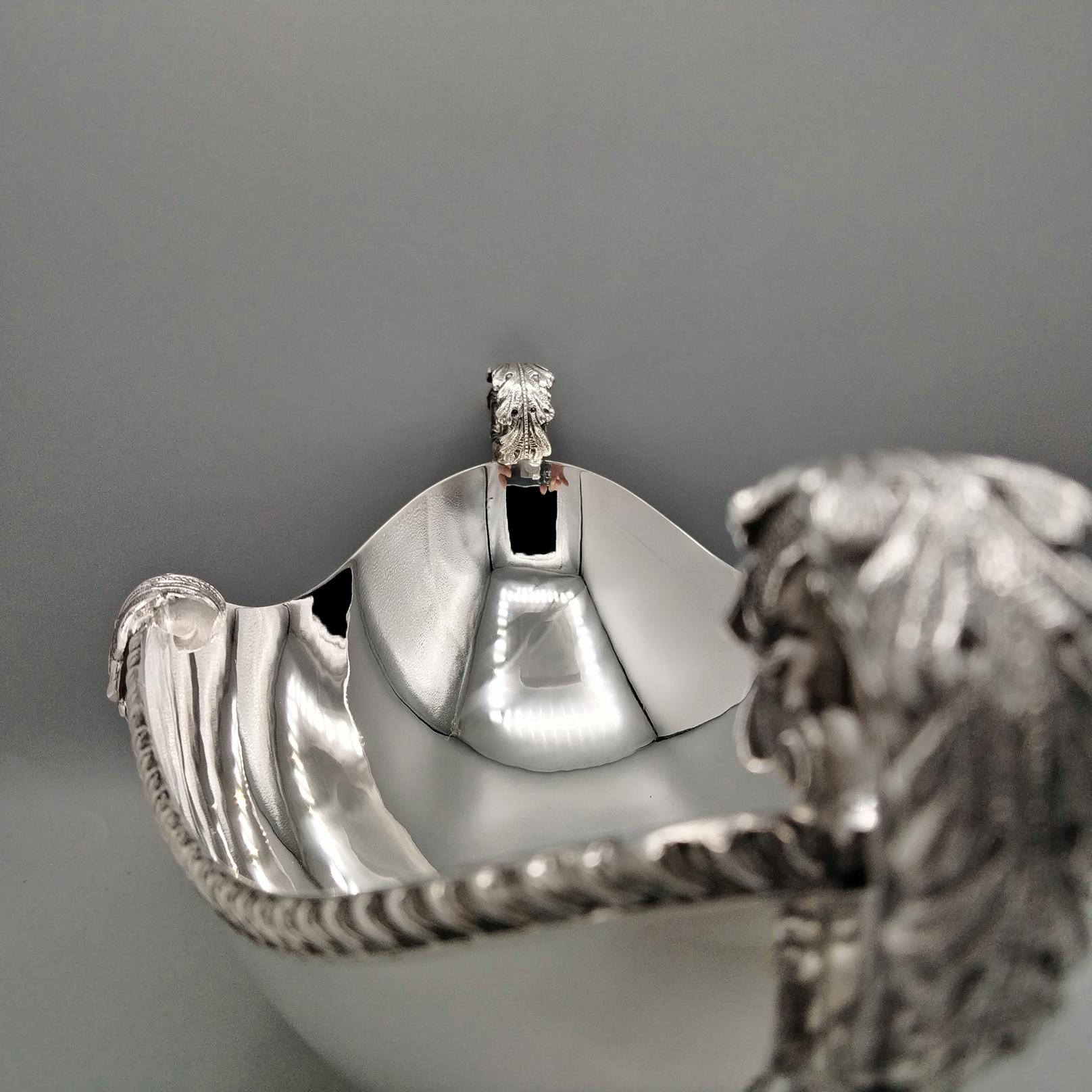 XXI Century Italian solid 800 silver Jatte Queen Ann style in vendita 2