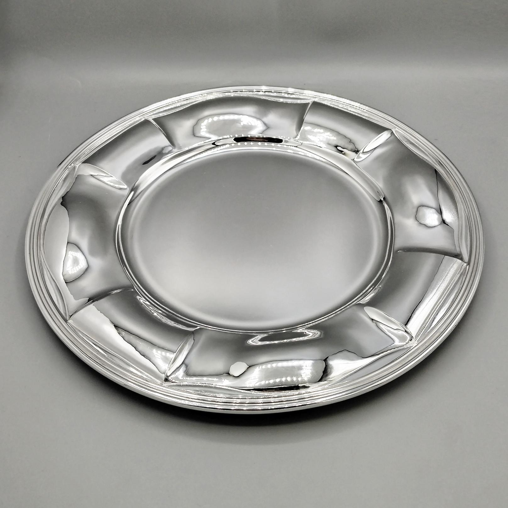 Soupière italienne du XXIe siècle en argent massif (800) de style baroque avec plat. Neuf - En vente à VALENZA, IT