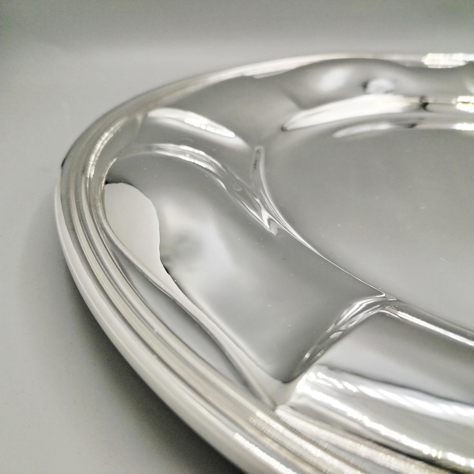 XXIe siècle et contemporain Soupière italienne du XXIe siècle en argent massif (800) de style baroque avec plat. en vente