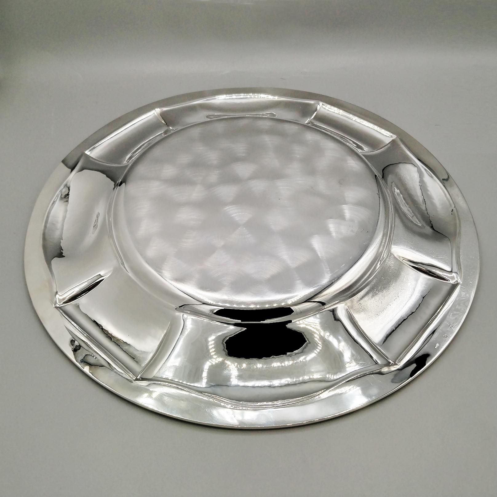 Argent Soupière italienne du XXIe siècle en argent massif (800) de style baroque avec plat. en vente