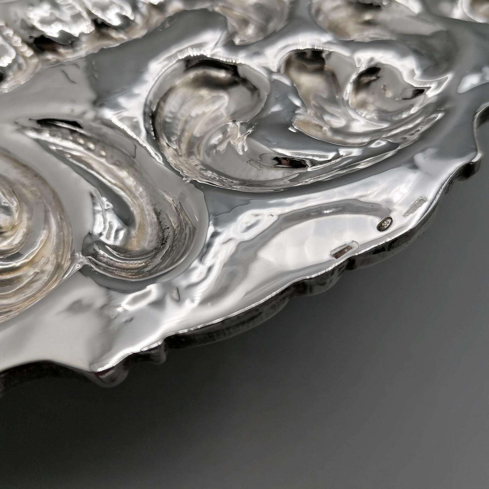 XXI Jahrhundert Italienisch massivem Silber 800 Shell Tafelaufsatz mit Engel im Angebot 7