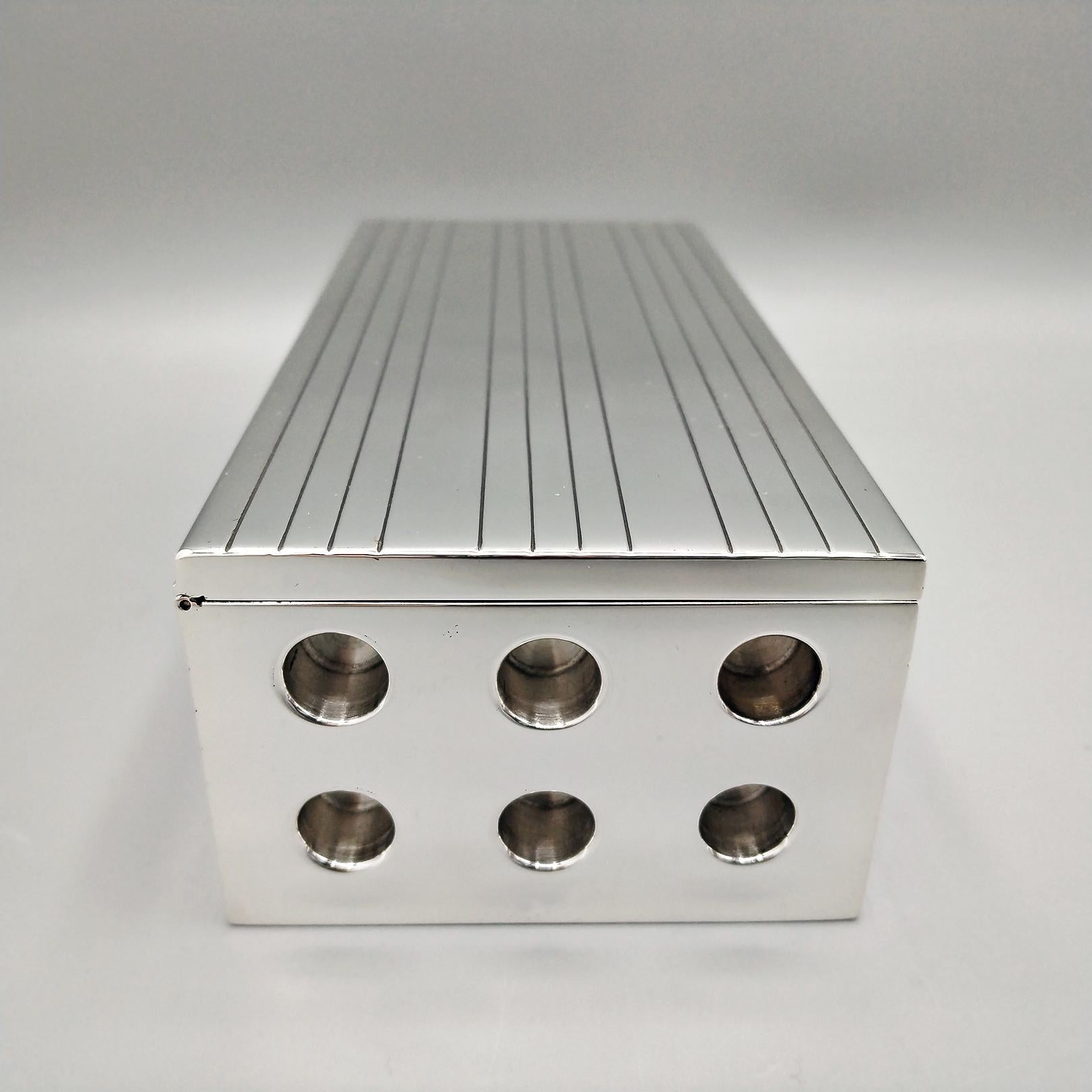 Caja en forma de ladrillo decorativa italiana del siglo XXI de Sterling Plata esterlina en venta