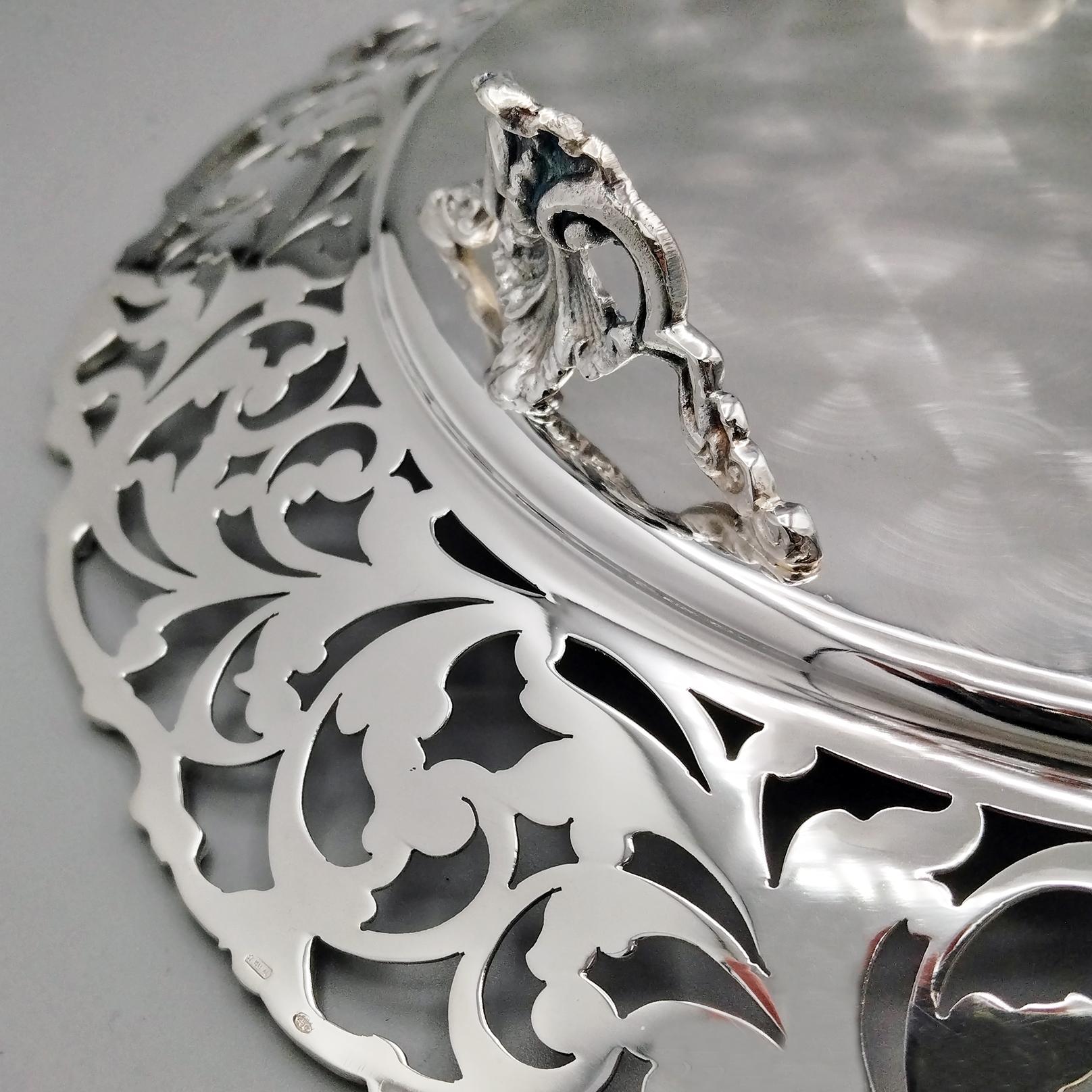Centro de mesa de plata de ley italiana del siglo XXI en venta 3