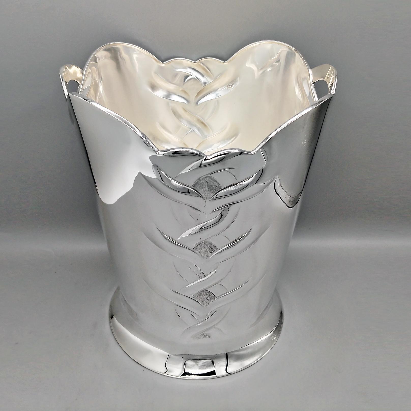 Altro XXI Century Italian sterling Silver Champagne Bucket in vendita
