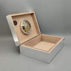 Boîte à cigares italienne en argent sterling du XXIe siècle