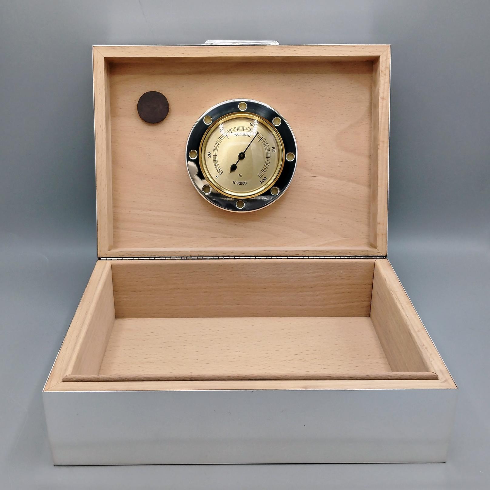Caja para puros de plata de ley italiana del siglo XXI Italian en venta