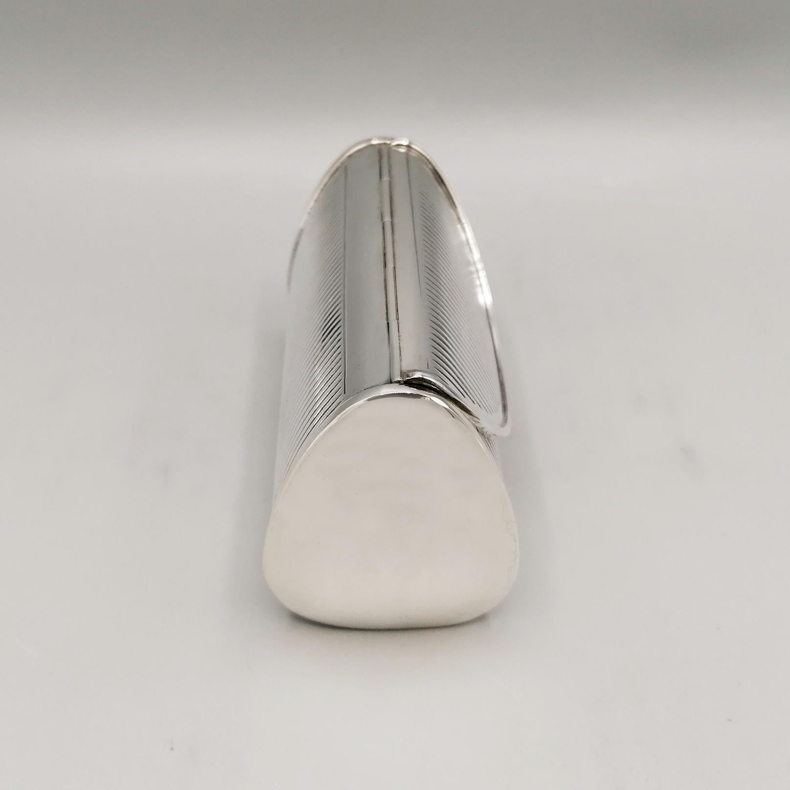 Caja para pintalabios de plata de ley italiana del siglo XXI Italian en venta