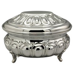Boîte de table italienne du XXIe siècle en argent sterling, intérieur plaqué or 24kt