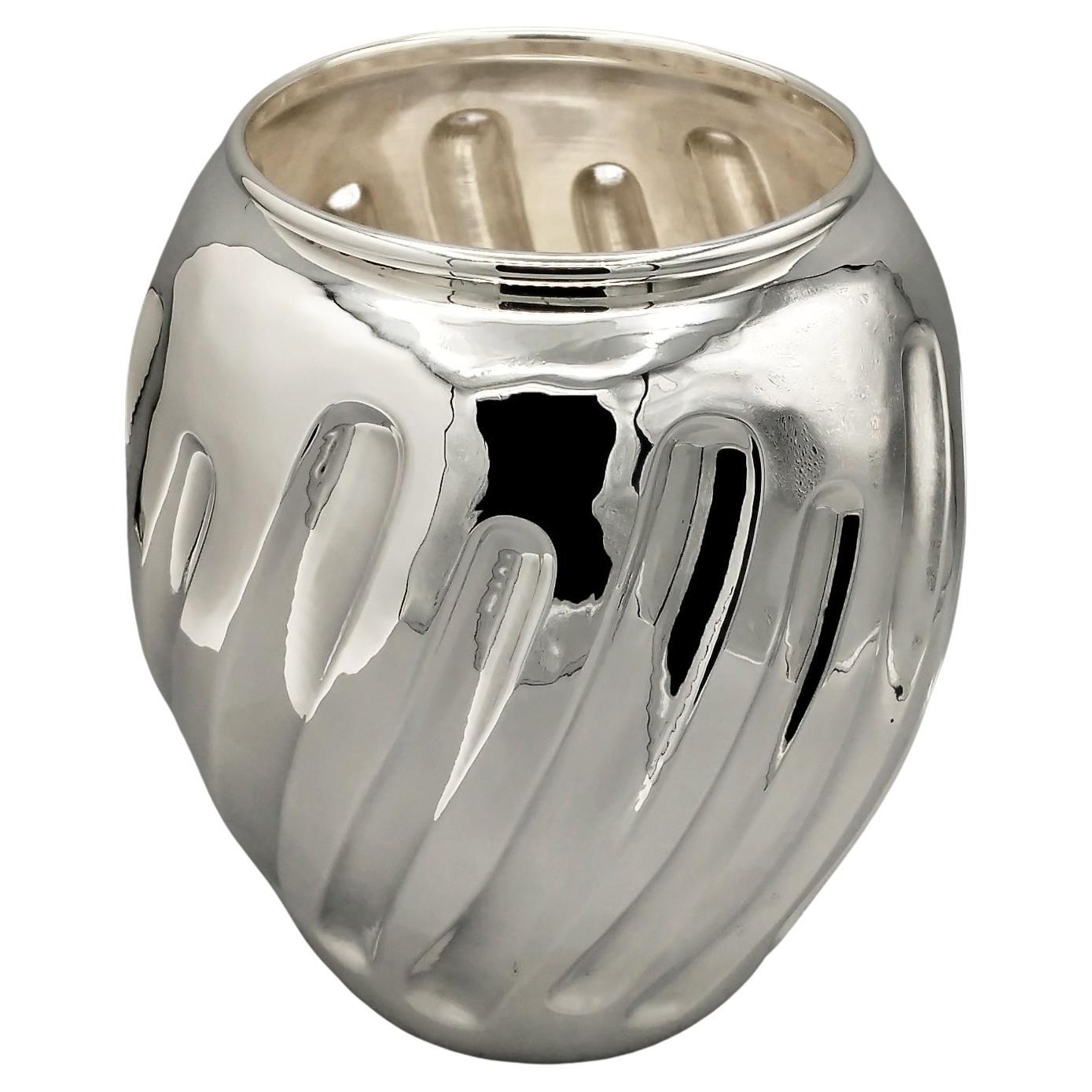 XXI Century Italian Sterling Silver Vase