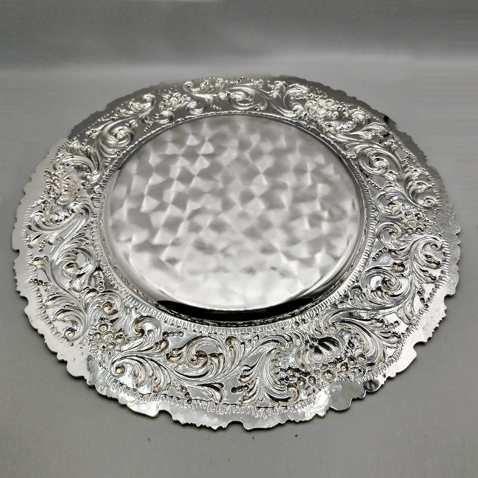 XXI Century Italians Solid 800 Silver Baroque Style Dihh For Sale 5