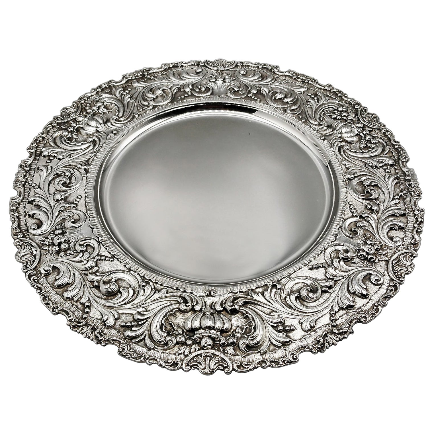 XXIe siècle Italiens Argent massif 800 Style Baroque Dihh