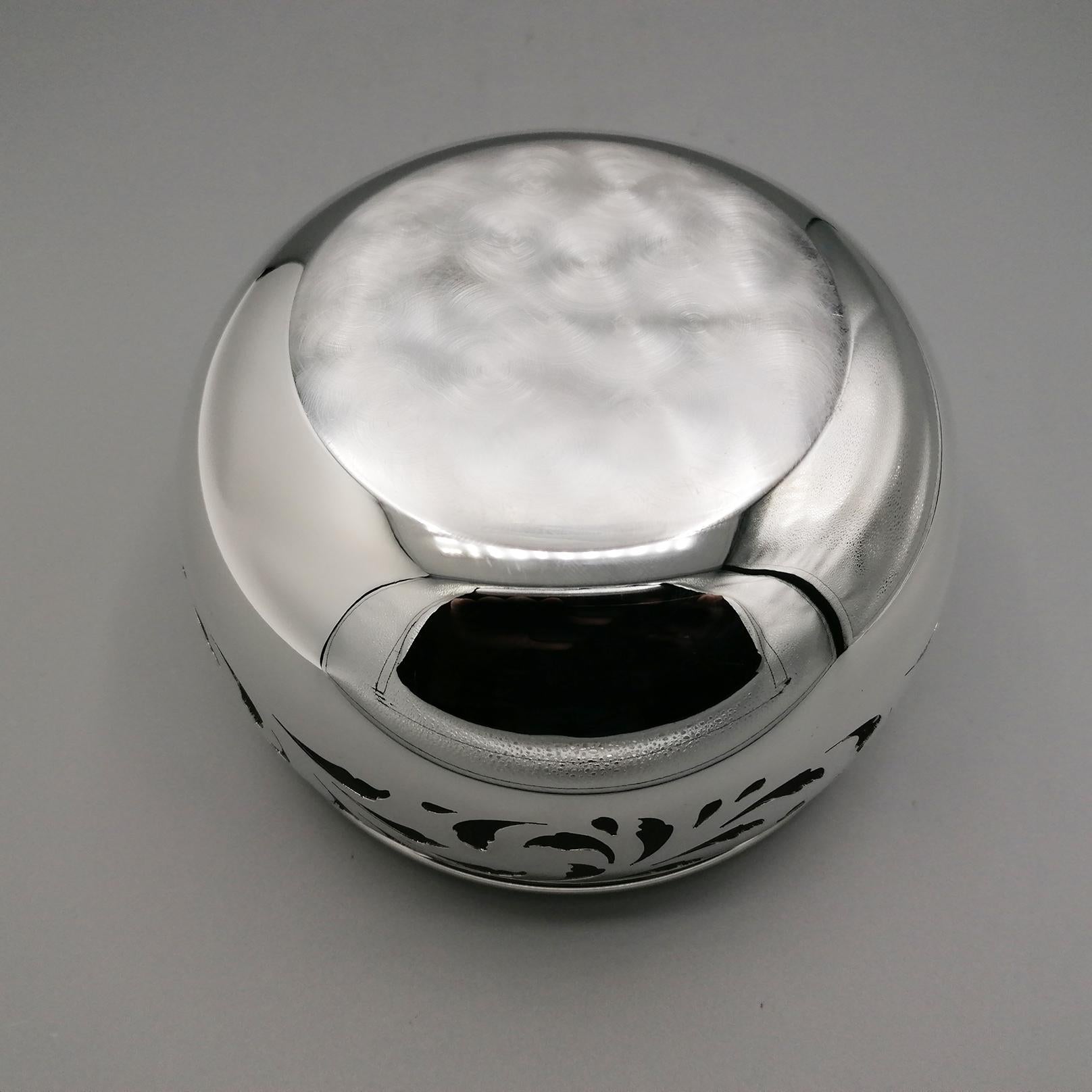 XXI° Century Sterling Silver Italian pierced bowl For Sale 4