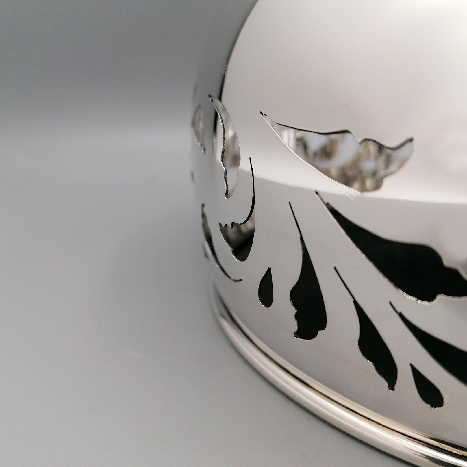 XXI° Century Sterling Silver Italian pierced bowl For Sale 6