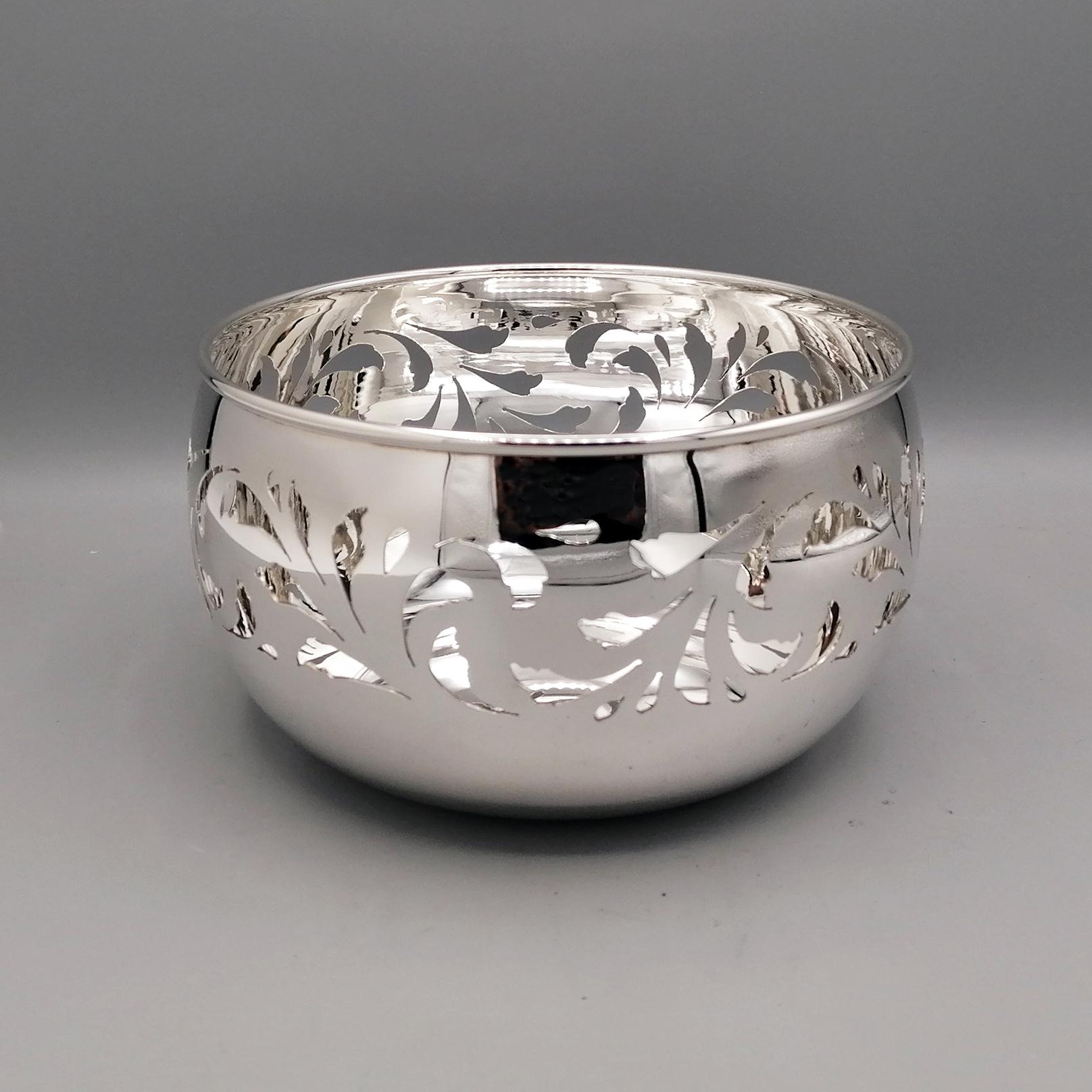 XXI° Century Sterling Silver Italian pierced bowl For Sale 7