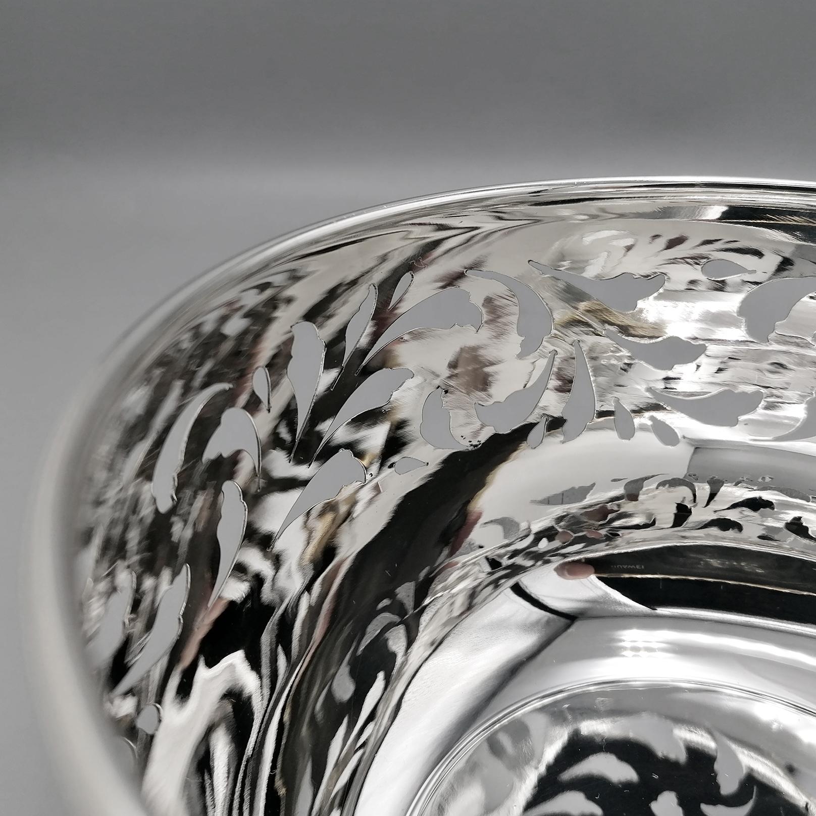 XXI° Century Sterling Silver Italian pierced bowl For Sale 2