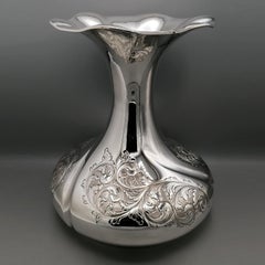 XXI Solid 800 Silver baroque Vase