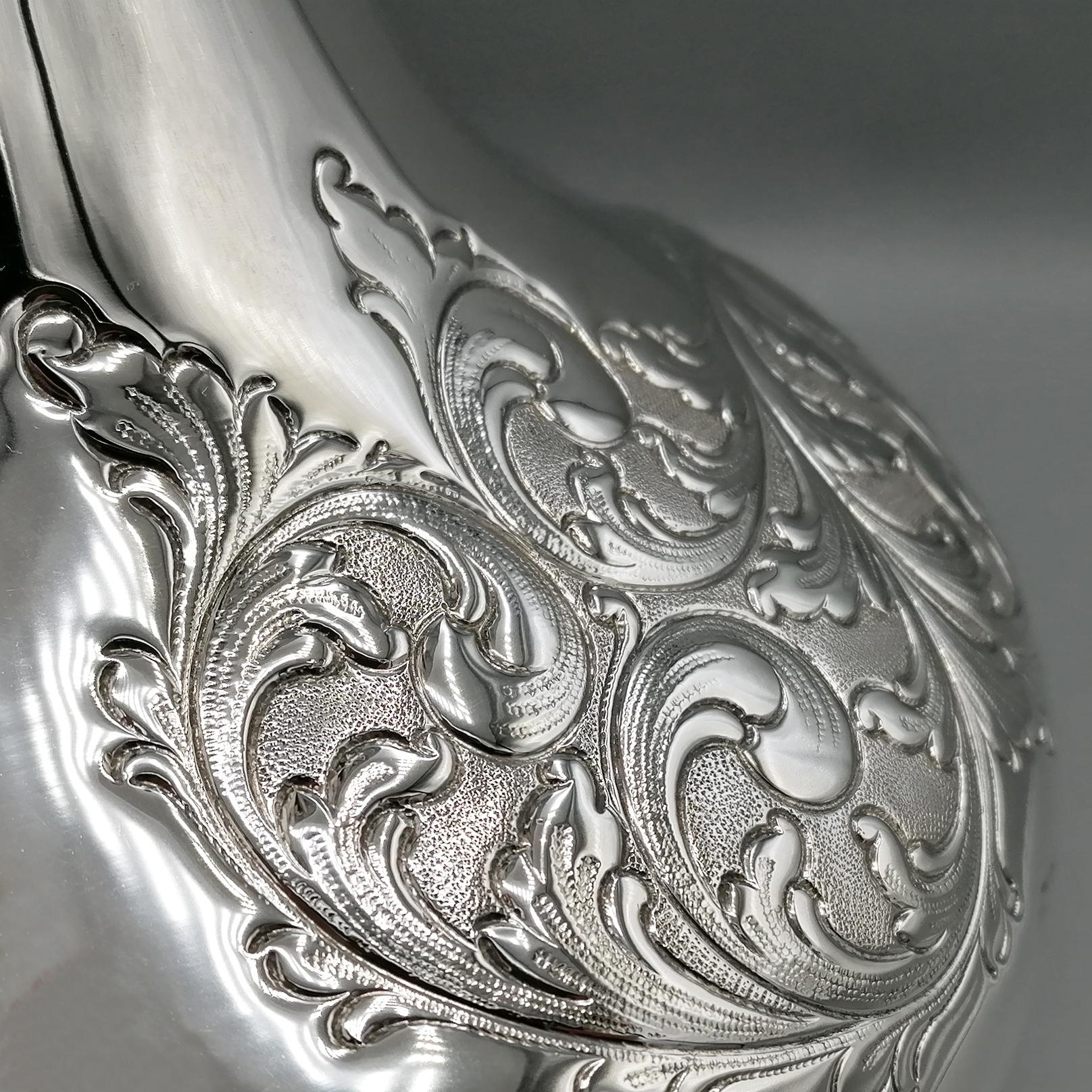 XXI Solid 800 Silver baroque Vase For Sale 2