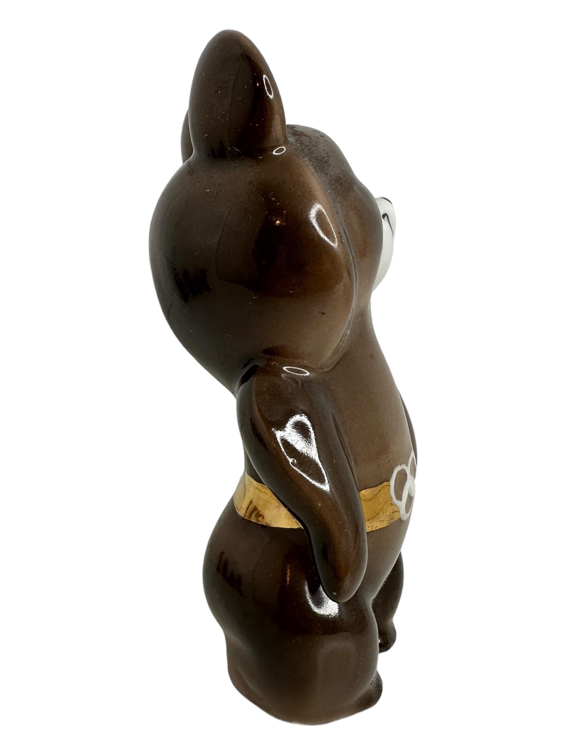 Porzellan Mascot Misha Mishka Bär Vintage XXII Moskauer Olympische Spiele 1980 (Ende des 20. Jahrhunderts) im Angebot