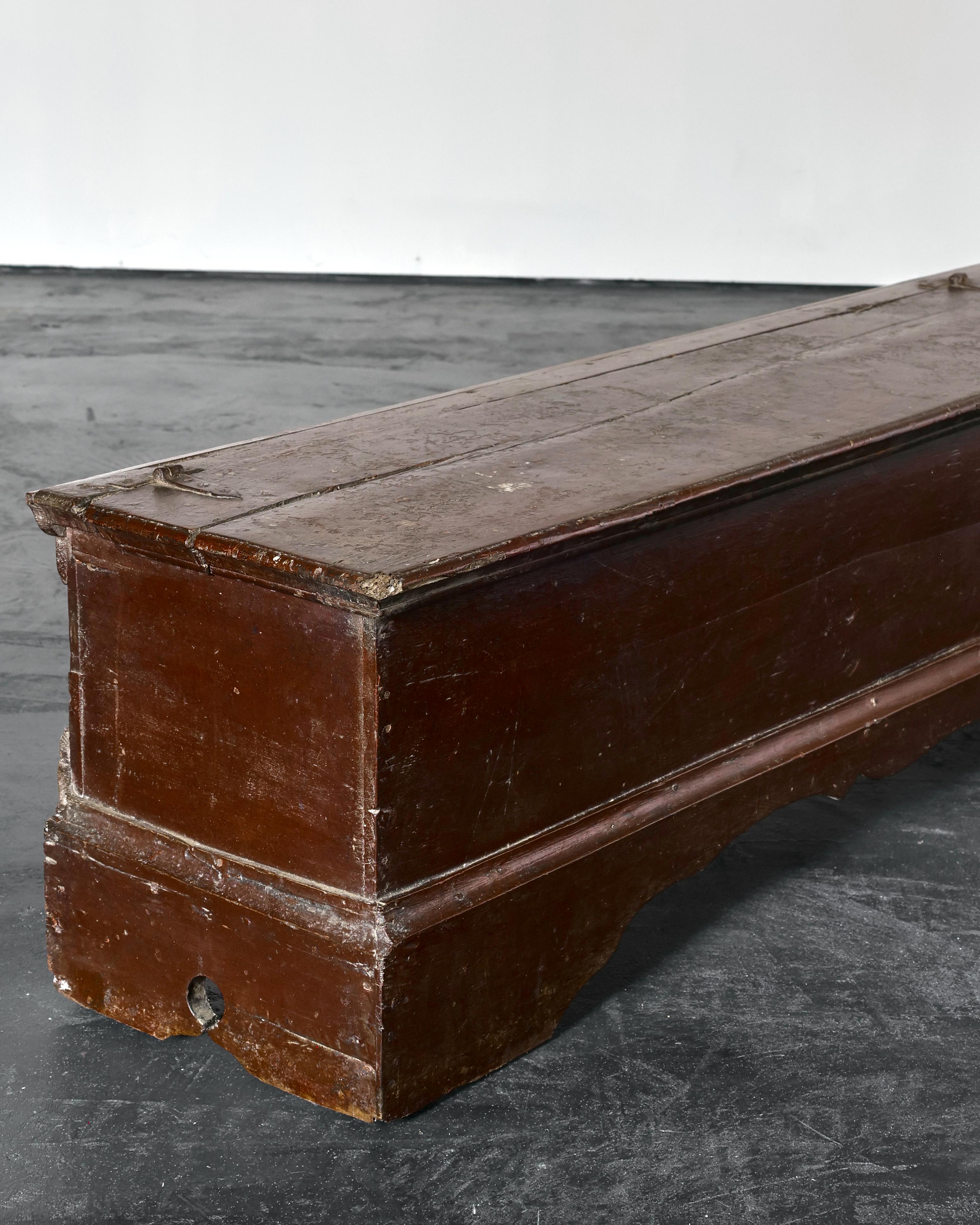 XXL 18th C. Catalan Coffer/Bench For Sale 5