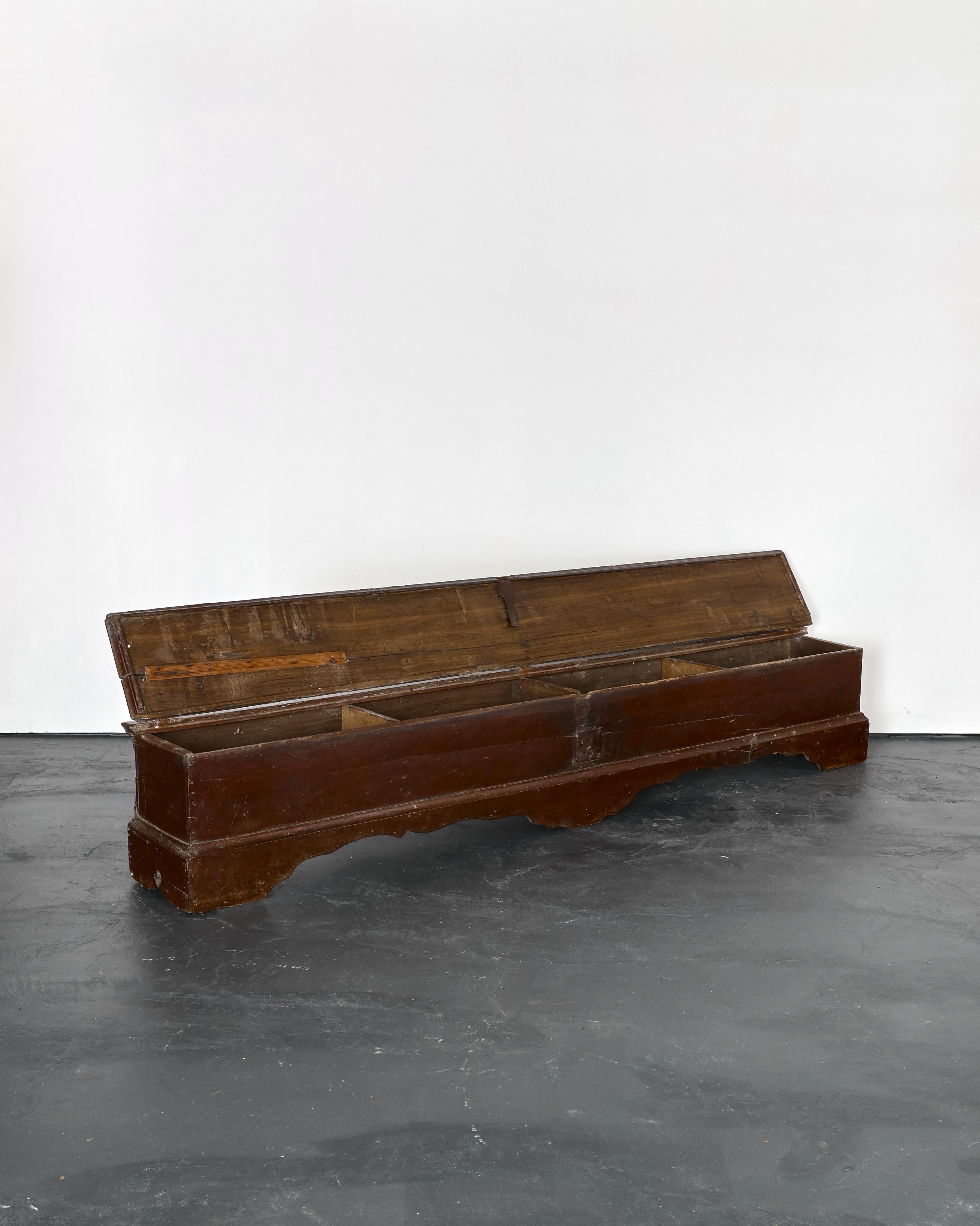 XXL 18th C. Catalan Coffer/Bench For Sale 2