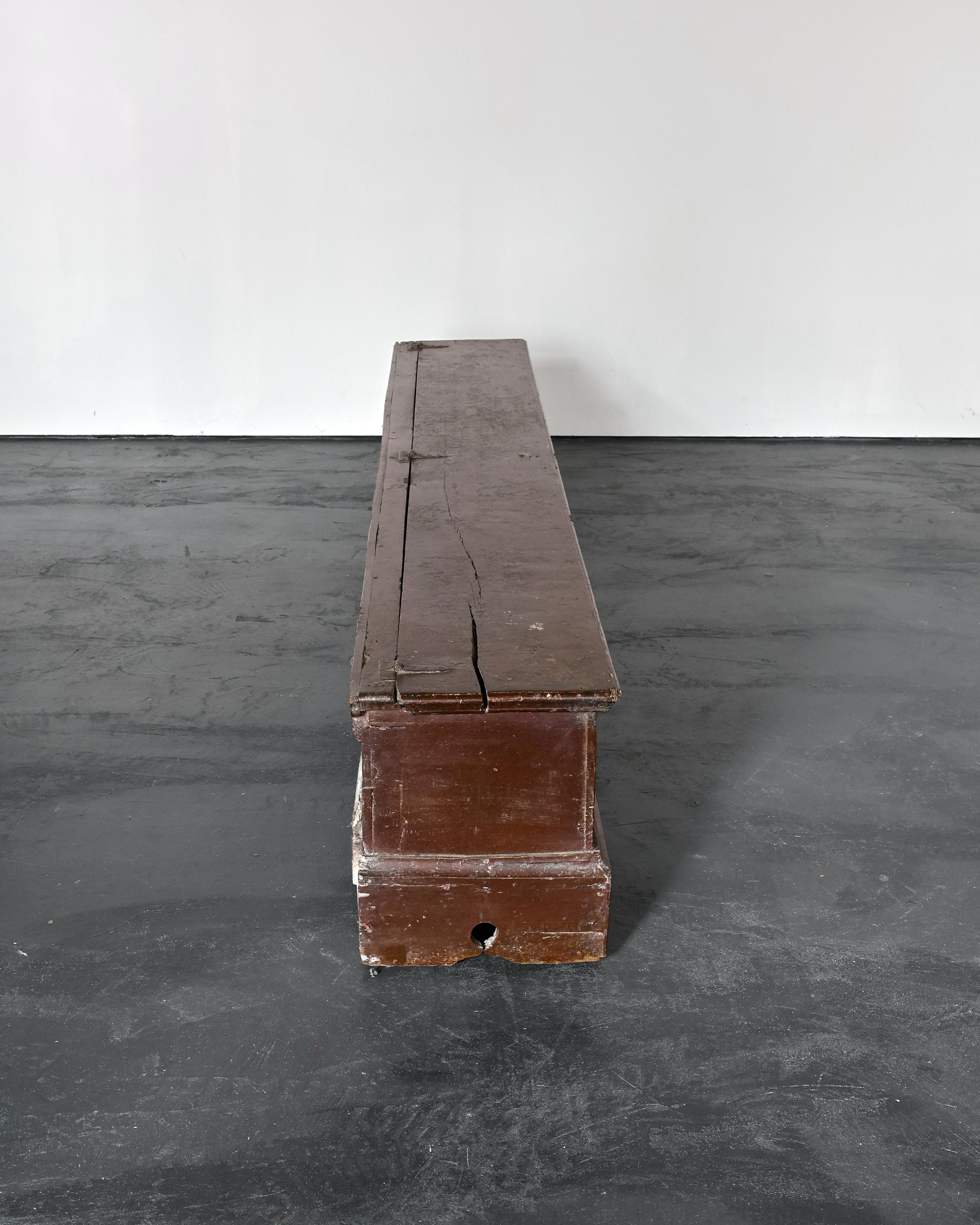 XXL 18th C. Catalan Coffer/Bench For Sale 3