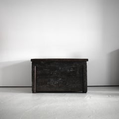 XXL 18Th C. Portuguese Chestnut Coffer/Console Table Wabi Sabi
