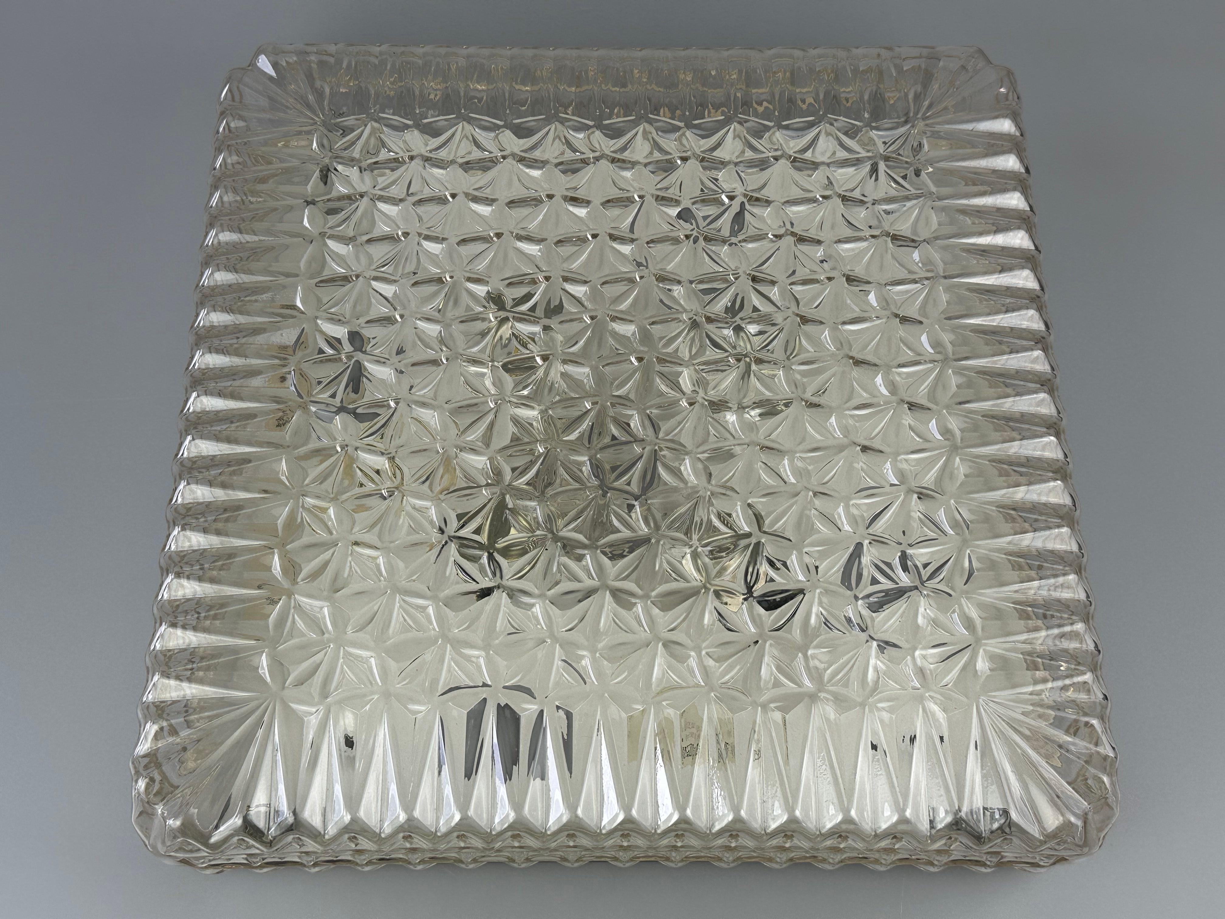 XXL 1960s/70s Plastic Ceiling Lamp Flush Mount by Ridi Leuchten Germany For Sale 7