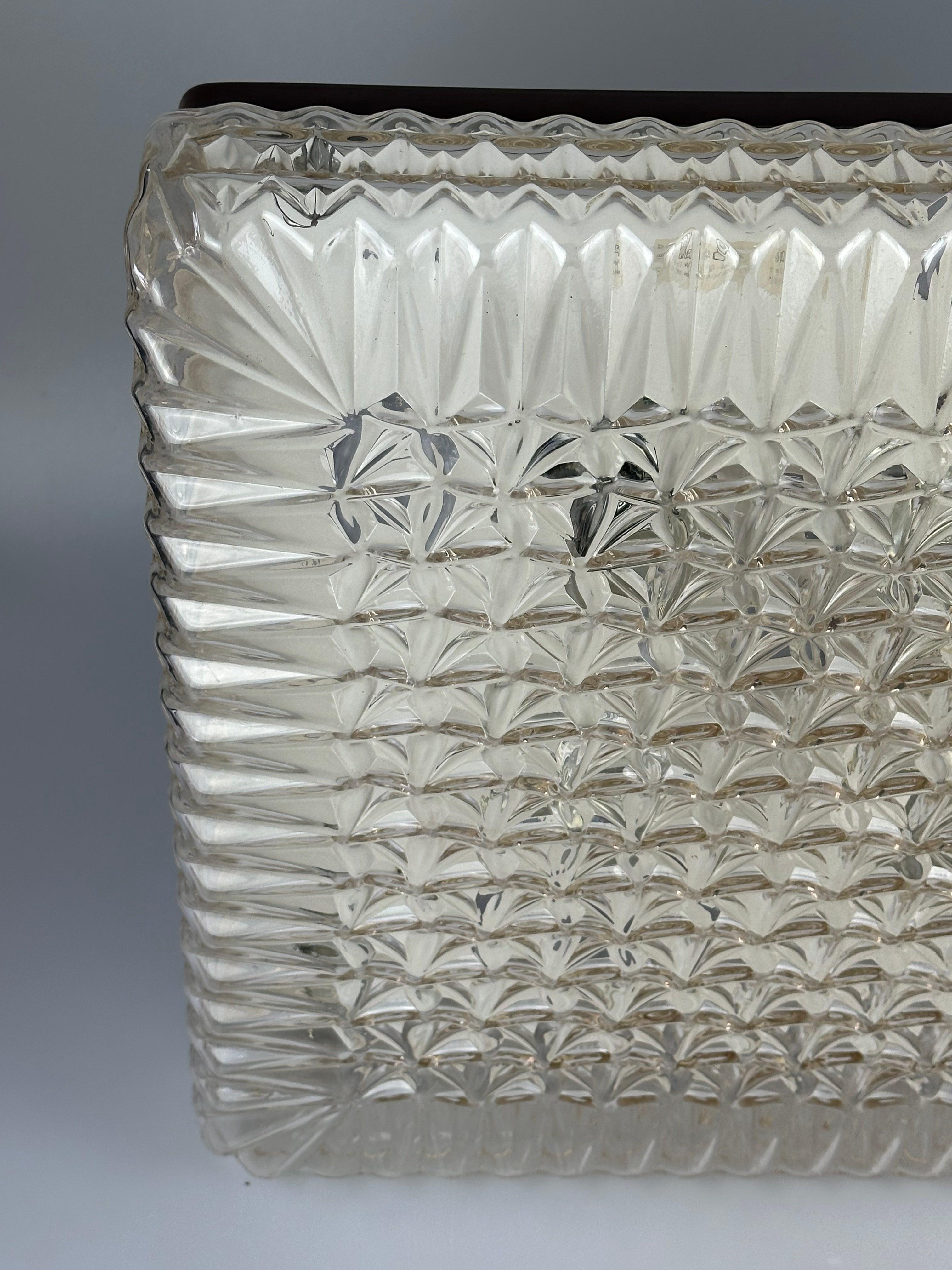 XXL 1960s/70s Plastic Ceiling Lamp Flush Mount by Ridi Leuchten Germany In Good Condition For Sale In Neuenkirchen, NI