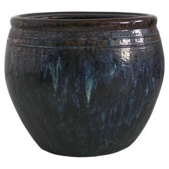 XXL 1960S Japanase Glazed Ceramic Vessel/Planter