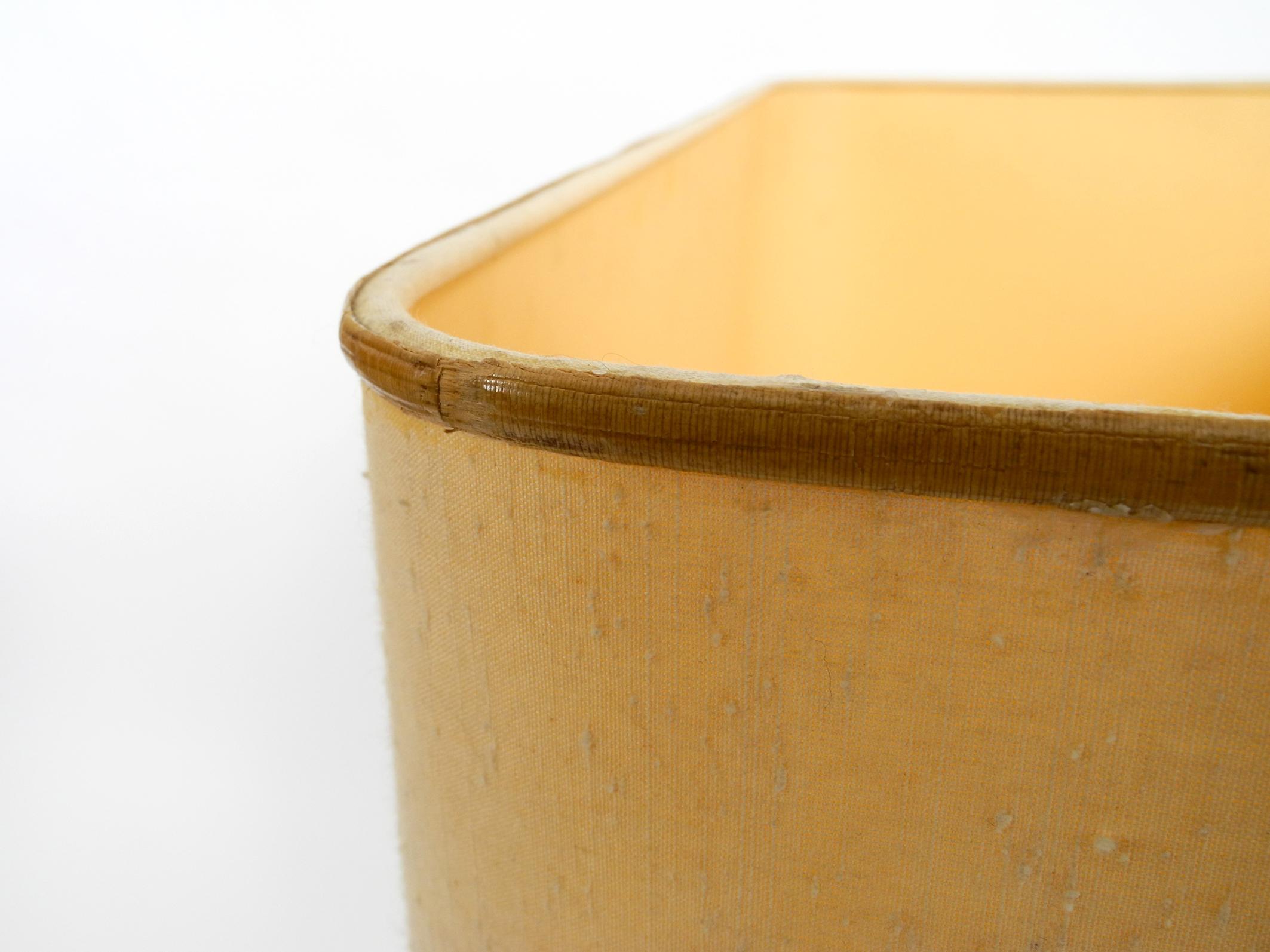 Extra Large 1960s Minimalist Bamboo Table Lamp with a Large Fabric Shade 4