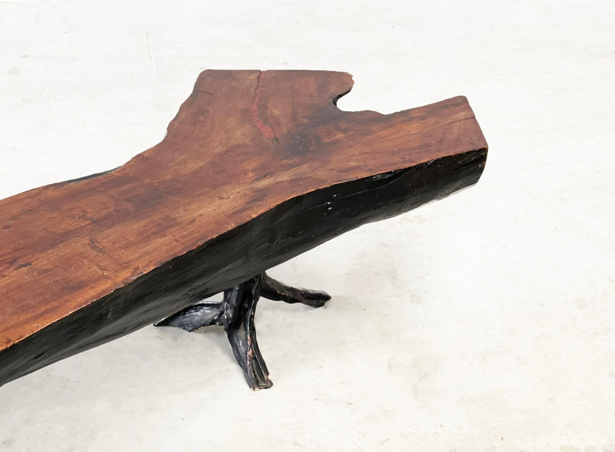 XXL 240cm Tree Trunk table / bench In Good Condition For Sale In Nijlen, VAN