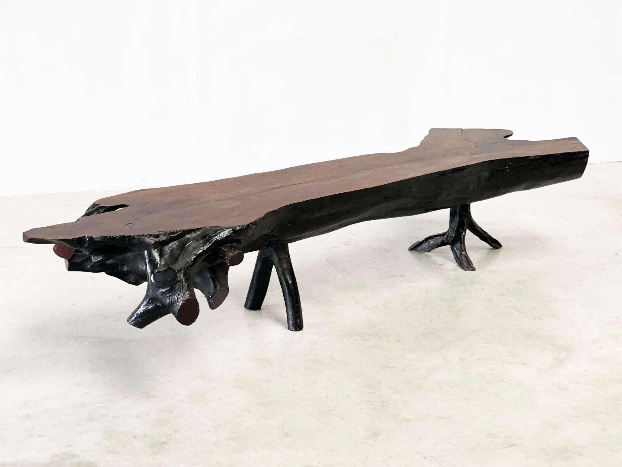 Late 20th Century XXL 240cm Tree Trunk table / bench For Sale