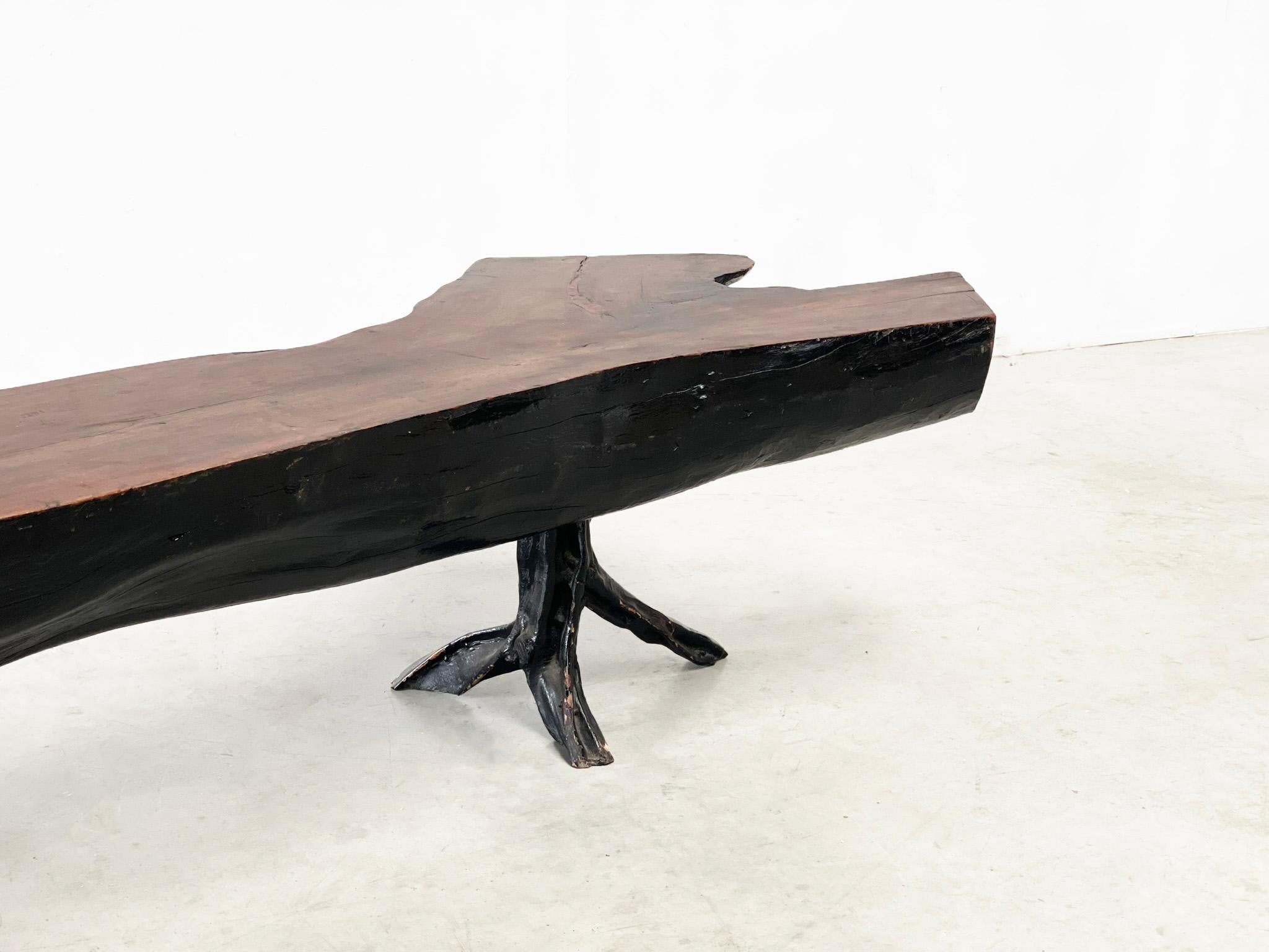 Table / banc tronc d'arbre 240 cm XXL 3