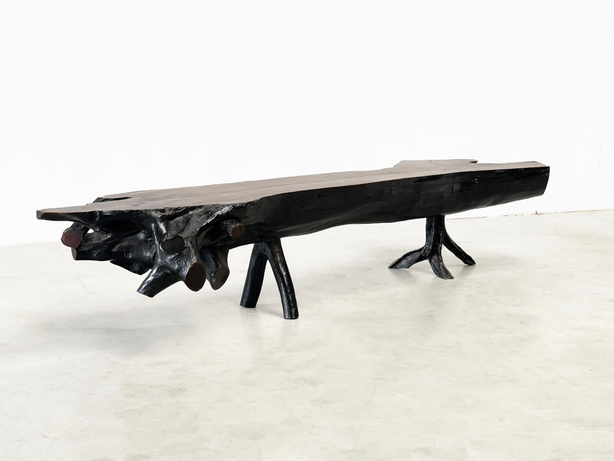 XXL 240cm Tree Trunk table / bench For Sale 4