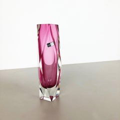 Extra Large Mandruzzato Murano Glass Sommerso Vases by G. Campanella, Italy