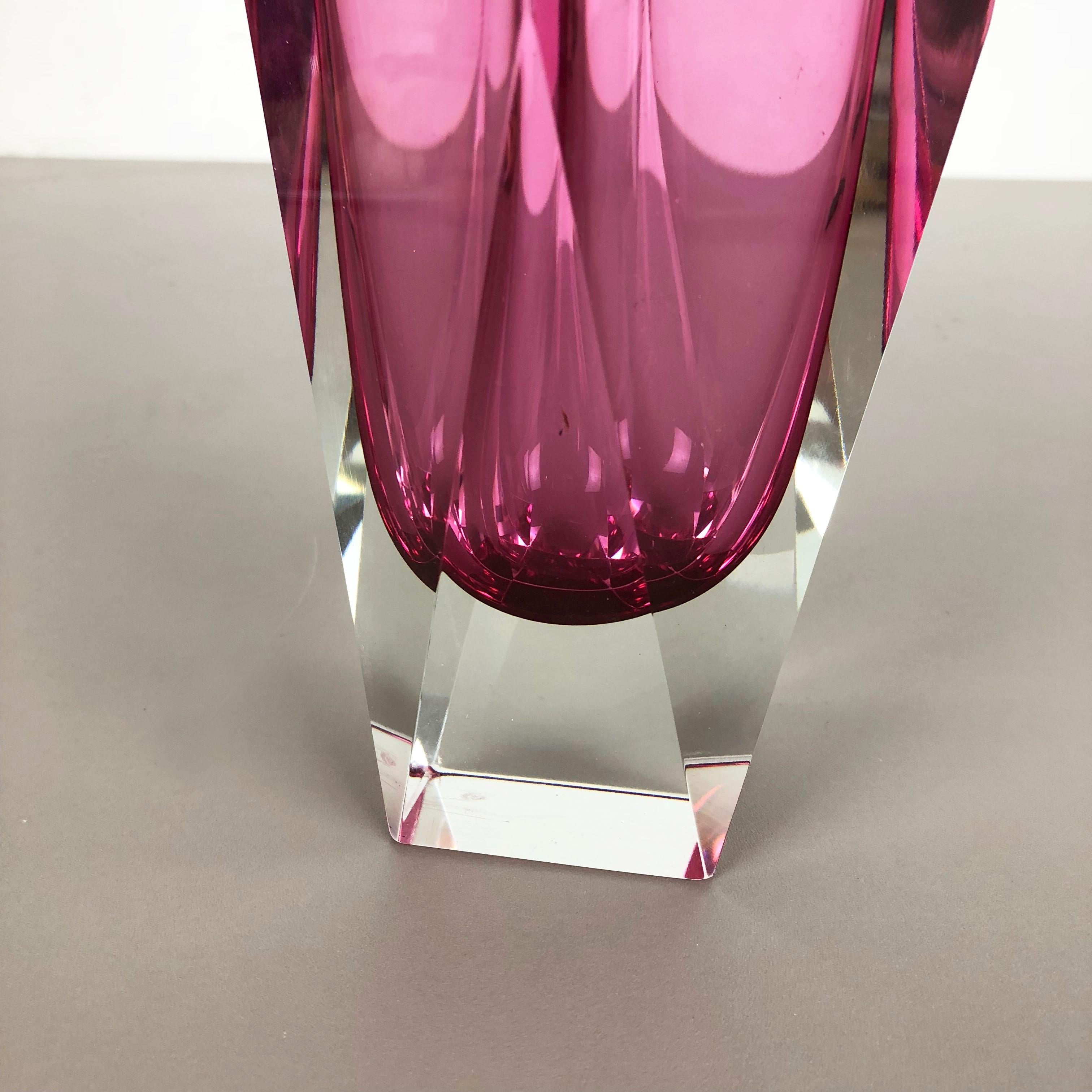 Extra Large Mandruzzato Murano Glass Sommerso Vases by G. Campanella, Italy 3