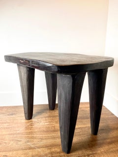 XXL 2FT African Senufo Stool - African Antique Tribal Stool Figurine for Décor