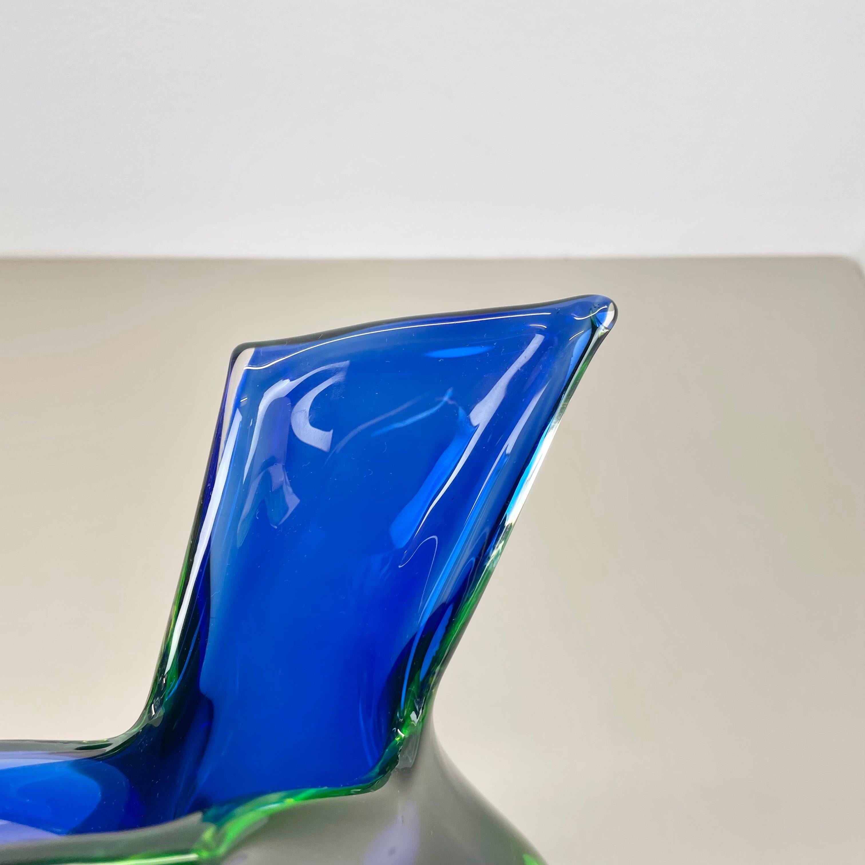 Murano Glass xxl 36cm 4.9kg Sommerso Glass Vase by Flavio Poli for SEGUSO, Murano, Italy 1970 For Sale