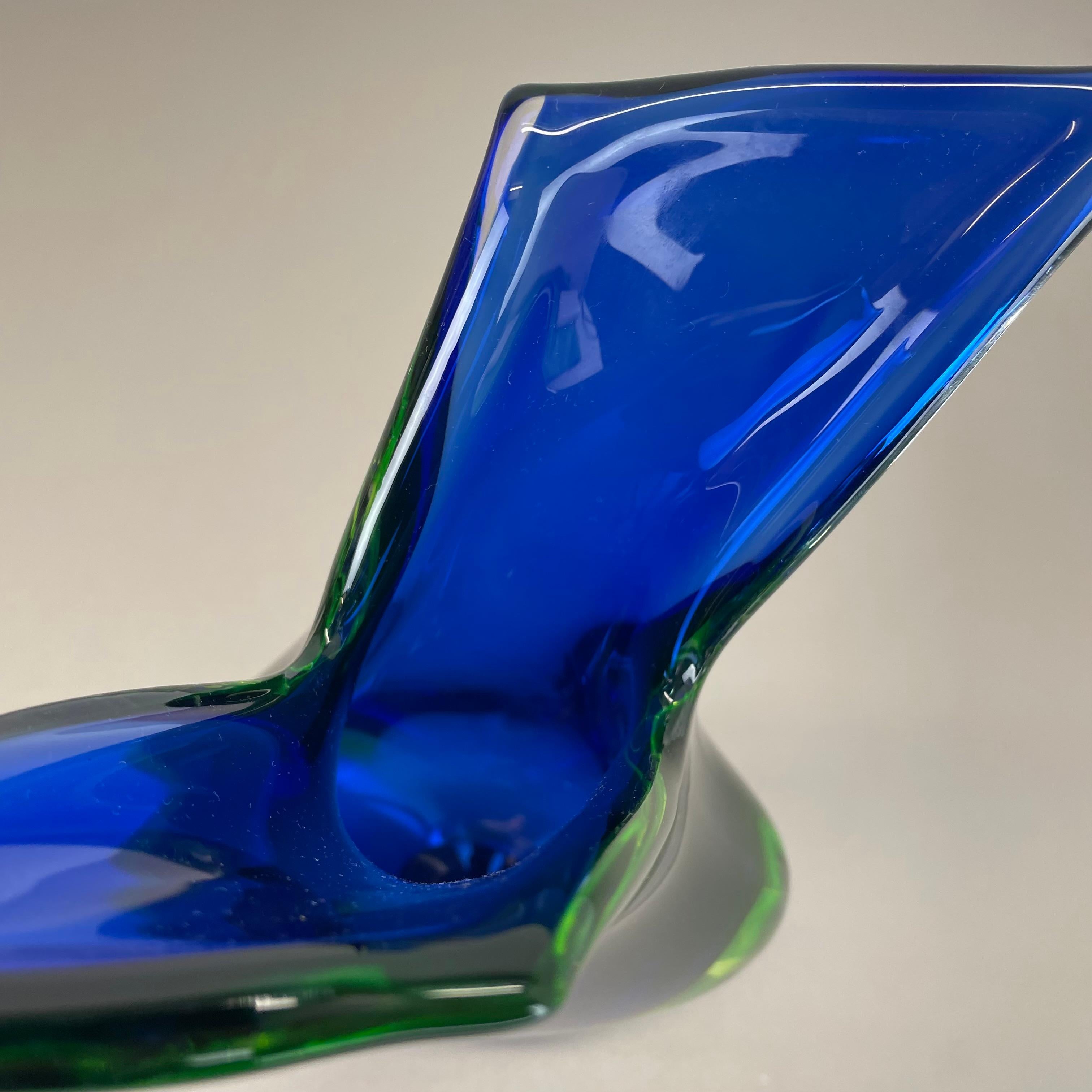 xxl 36cm 4.9kg Sommerso Glass Vase by Flavio Poli for SEGUSO, Murano, Italy 1970 For Sale 1