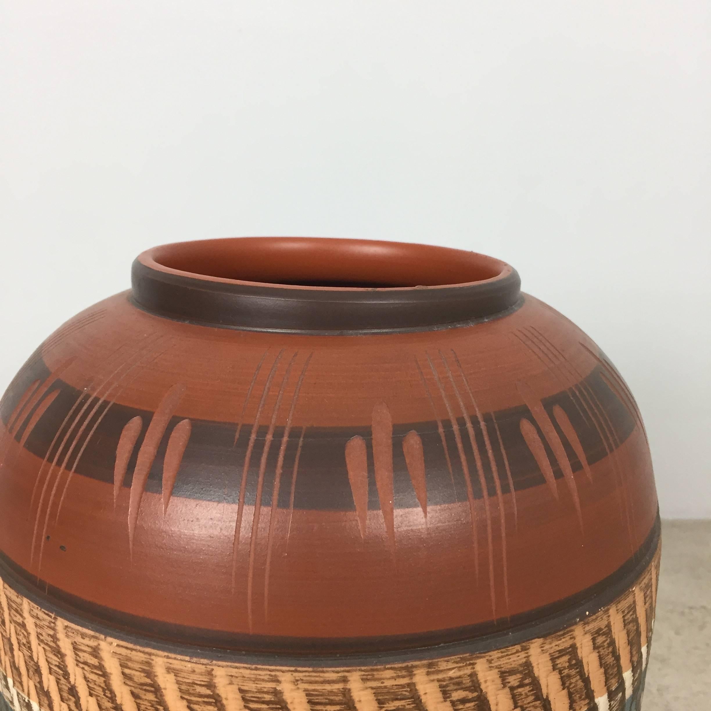 Mid-Century Modern Extra Large Vintage Handmade Ceramic Pottery Floor Vase, Germany, 1960s For Sale