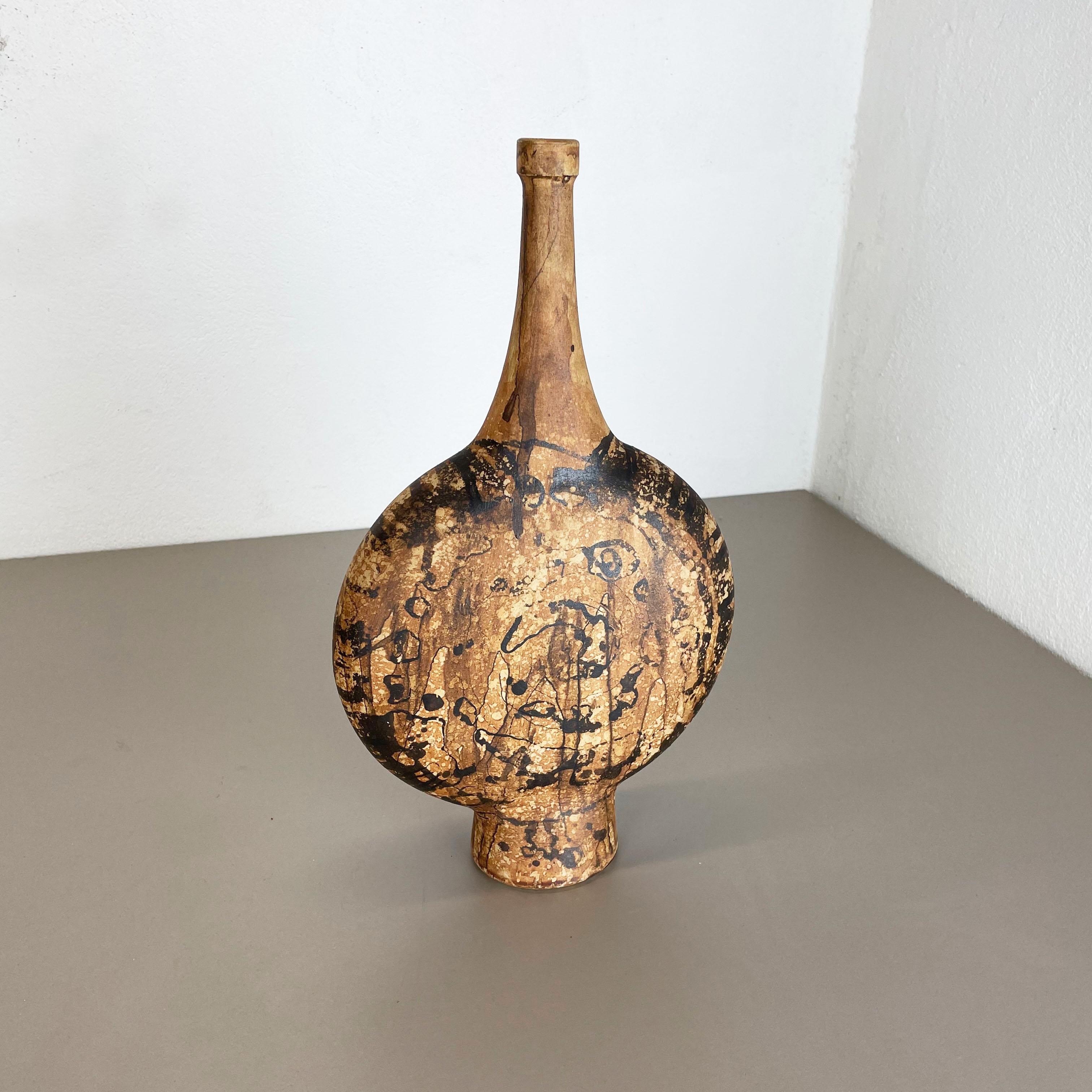 Xxl Ceramic Studio Pottery Vase by Gerhard Liebenthron, Germany, 1970s In Good Condition For Sale In Kirchlengern, DE