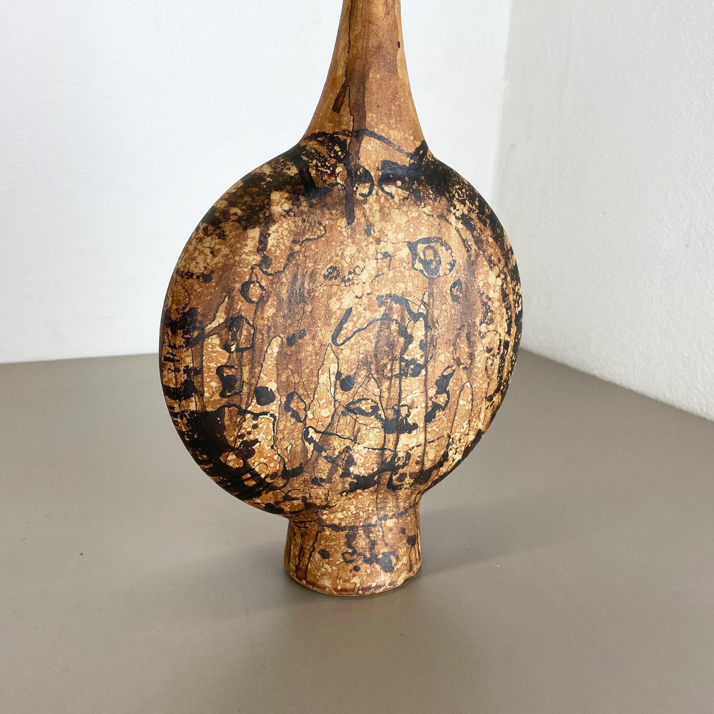 20th Century Xxl Ceramic Studio Pottery Vase by Gerhard Liebenthron, Germany, 1970s For Sale