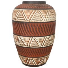 Extra Large Vintage 1960s Ceramic Pottery Floor Vase by AKRU Ceramic, Germany